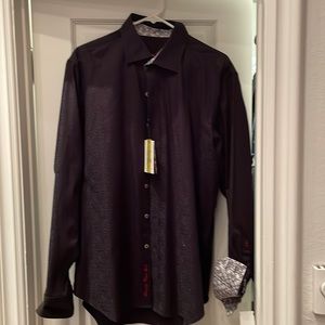 Robert Graham Windsor Classic Fit Button Up shirt Paisley Black